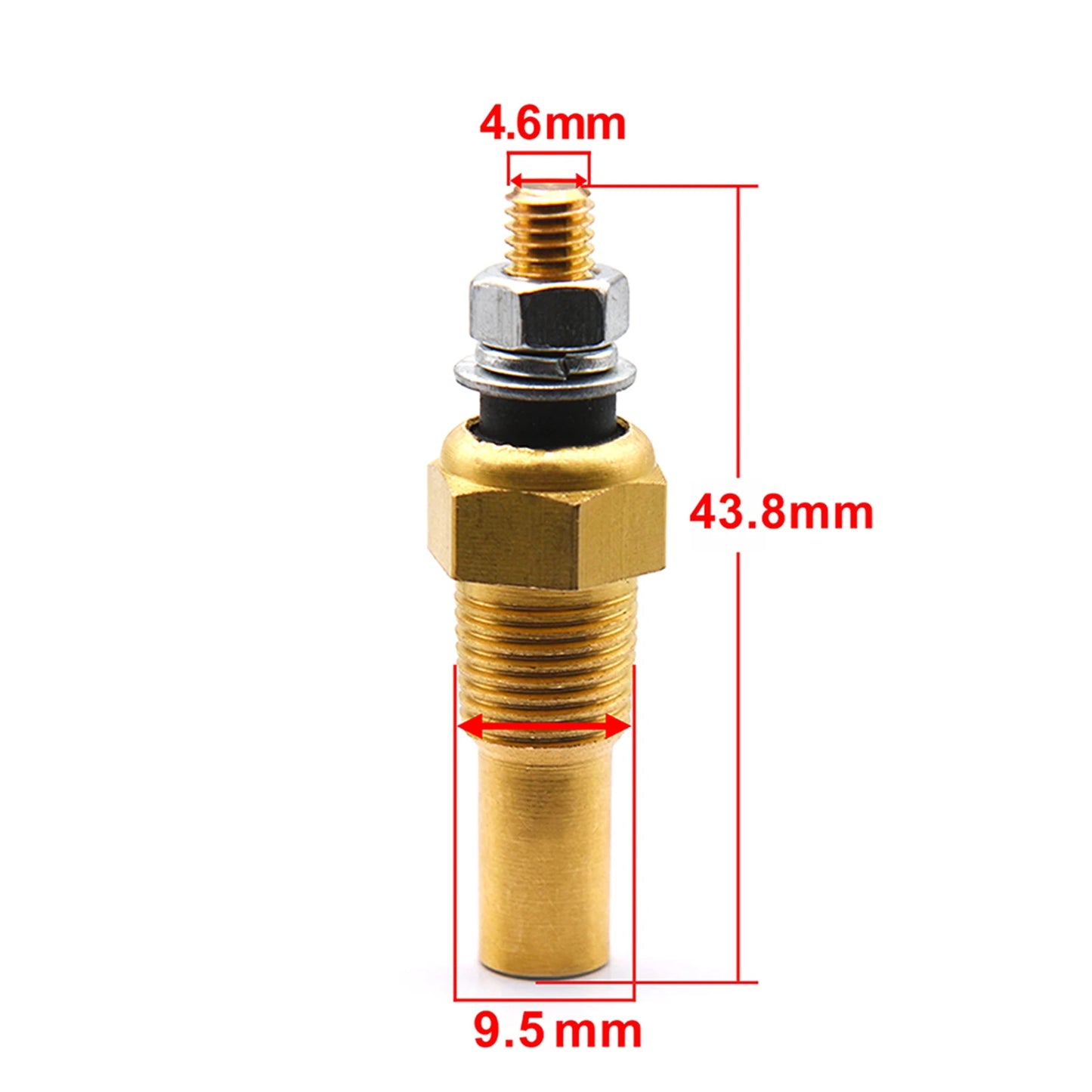 AD 52MM Water Temperature Gauge 40~140 Celsius Racing Gauge Kit Car with 1/8NPT Sensor Water Temp Joint Pipe Sensor Adapter
