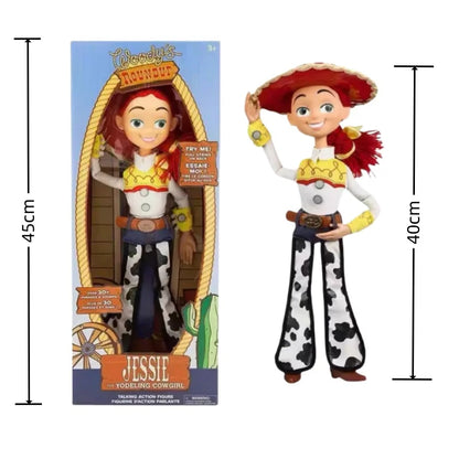 New Hot In Stock 40cm Pixar Toy Story  Woody Action Figures English Movie Sound Character Doll Cloth Cowboy Birthday Gift