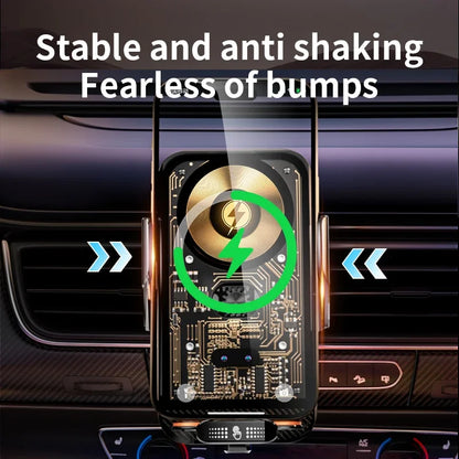 Car Phone Holder 66W Wireless Charger Mobile Phone Holder Intelligent Infrared Air Vent Clip for iPhone Samsung Xiaomi Universal