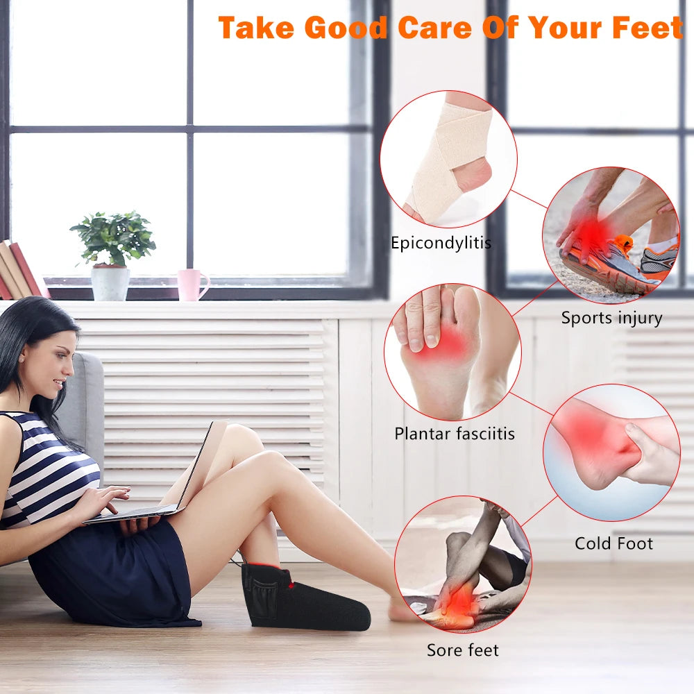 Red Light Therapy for Feet,Infrared Light Therapy Shoes Wraps Toes & Ankle,Led Near Infrared Light Boots,Adjustable Power & Time