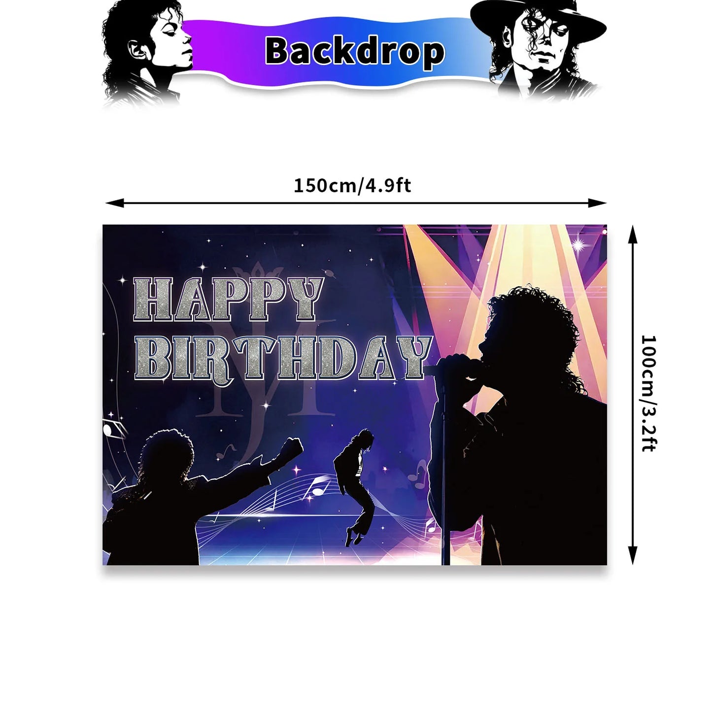 Michael Jackson Birthday Party Decoration MJ Party Accessories Backdrops Ballons Cake Decor Halloween Christmas Decoration 2026