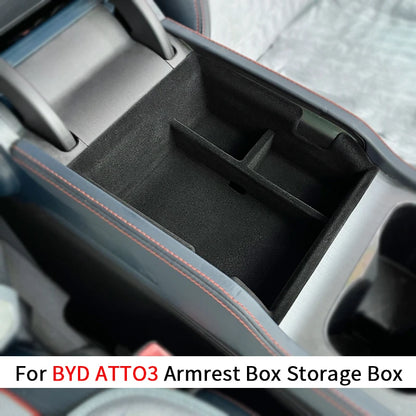 For BYD Atto3 Atto 3 2022 2023 2024 EV Yuan Plus Interior Accessories ABS Car Center Console Armrest Box Storage Tray Holder