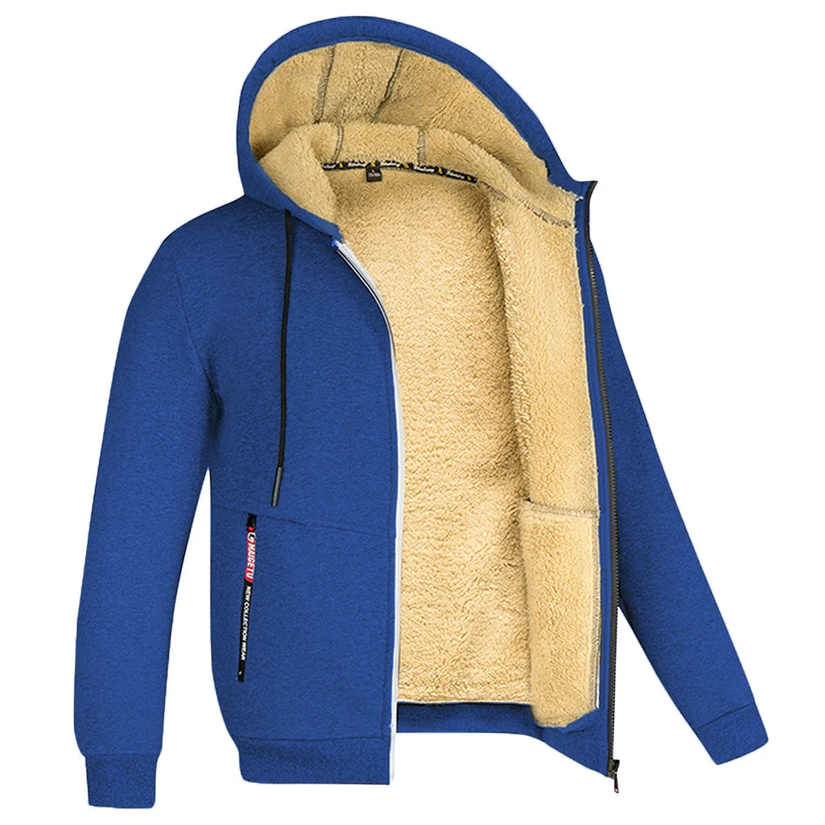 Men's Hoodie Full Zip Hoodie Fleece Jacket Plain Sports & Outdoor Daily Holiday Vintage Streetwear Casual Winter