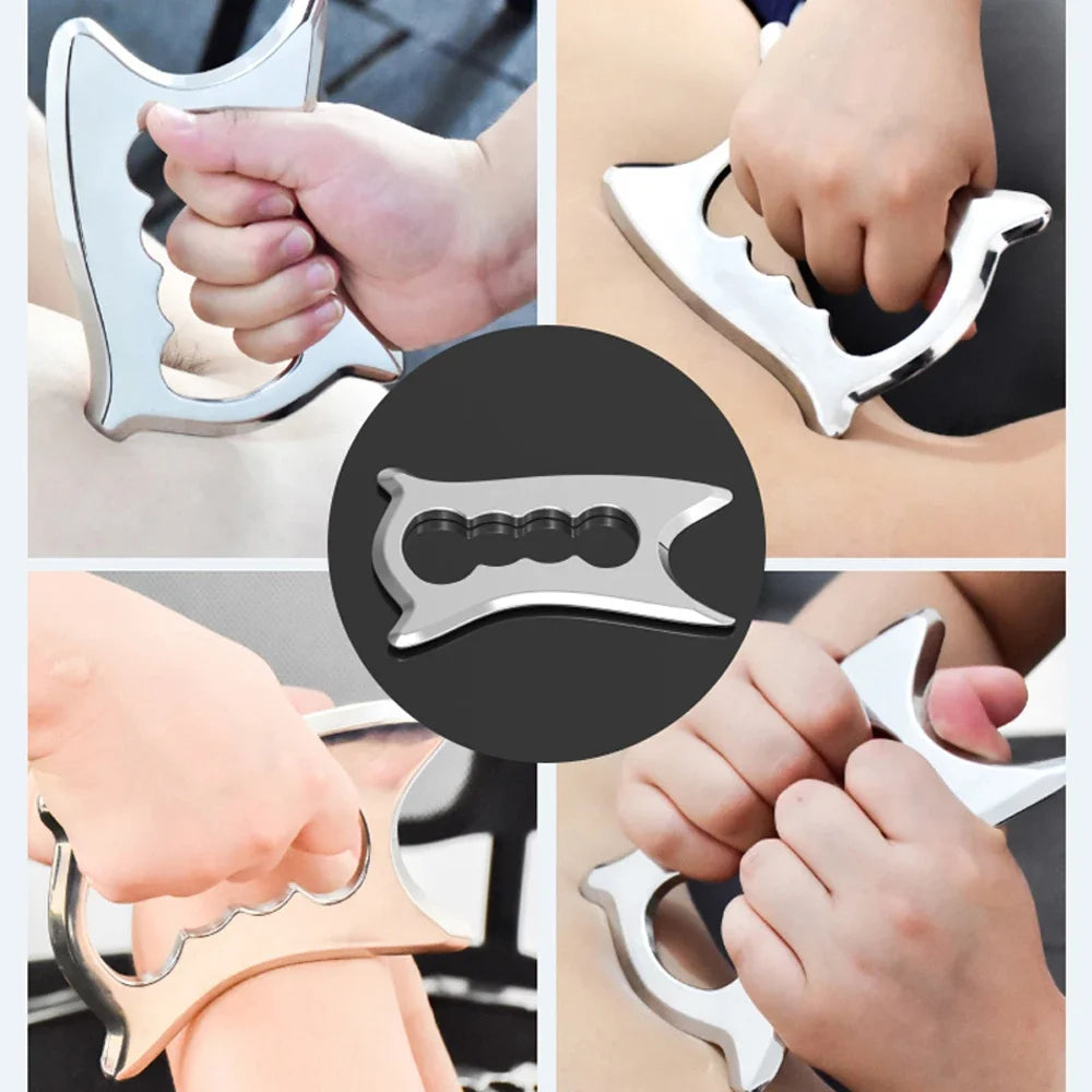 Stainless Steel Gua Sha Stick Deep Tissue Relax Cellulite Massager for Body Slimming Scraping Board Muscle Massage Relaxation