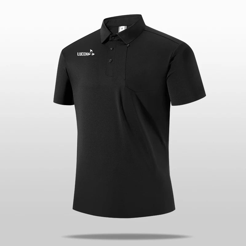 LUCEN 2026 Simple Style Printed Men's High-Quality Golf Sport Polo Shirt Breathable Tennis Quick-Dry T-Shirt Tops POLO Tees
