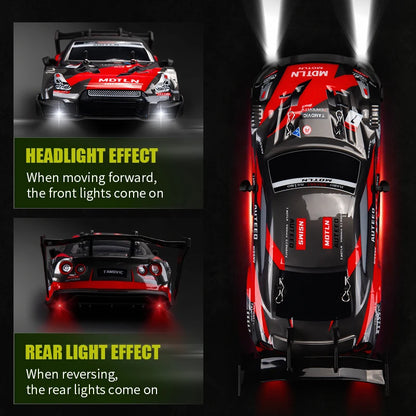1: 16 Four-Wheel Drive Remote Control Car Simulation Headlight Variable Speed Drift Racing Car Children's Electric Toy Car Model