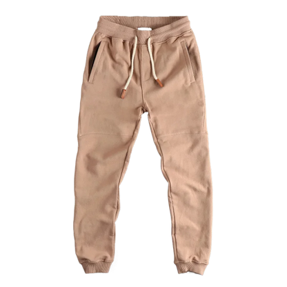 Autumn New American Retro Terry Cloth Solid Color Sweatpants Men's Simple Washed Drawstring Casual Sports Youth Ankle-tied Pants