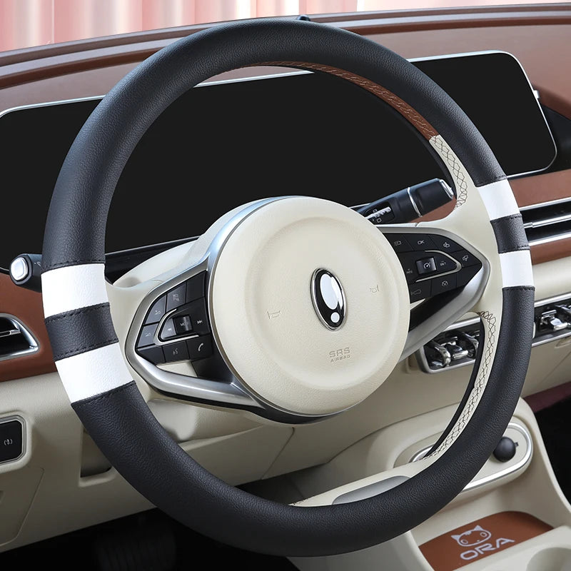 Car Steering Wheel Cover for Women Girls Universal 14.5-15 Inch, Breathable , Non-Slip, Car Interior Accessories for Most Cars