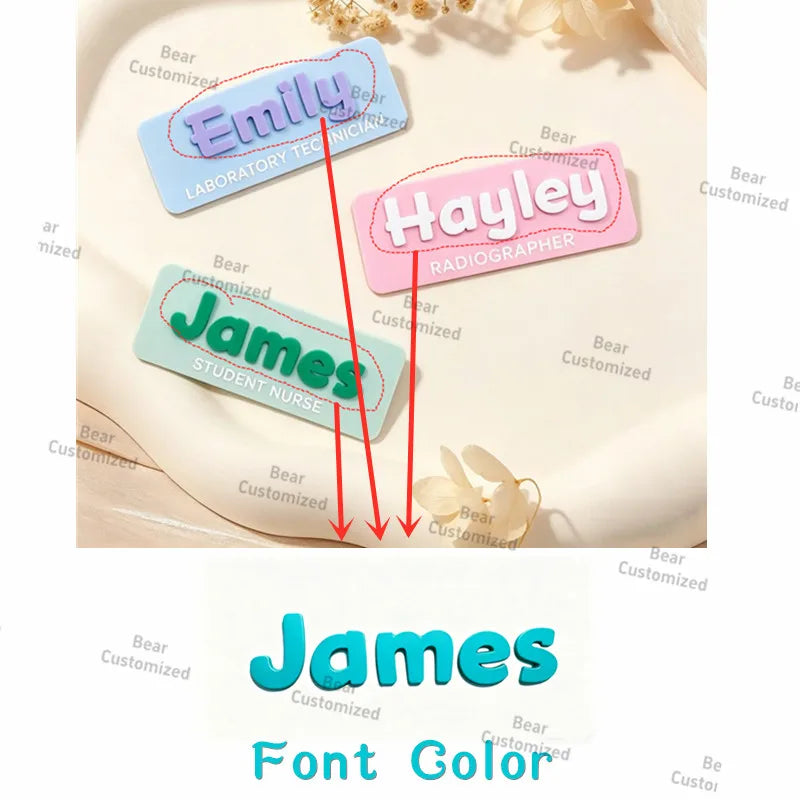 Custom  Acrylic Name Brooch ，Work Name Badge， Personalised Name Badge, Acrylic Name Badge, Gift for Nurse Present for Teacher