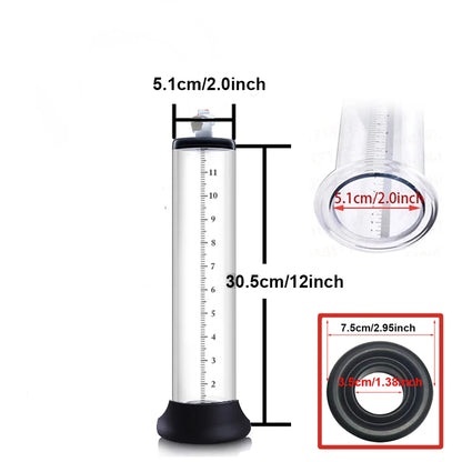 Acrylic Penis Pump Manual Penis Enlarger Sex Toy For Men Vacuum Pump Male Masturbation Penis Extender Trainer Adults Sex Product