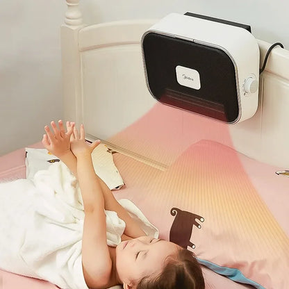 Midea Electric Heater Bathroom Heater Waterproof Fast Heating Energy-saving Electric Heater Small Sun Dual-Purpose Heating 220V
