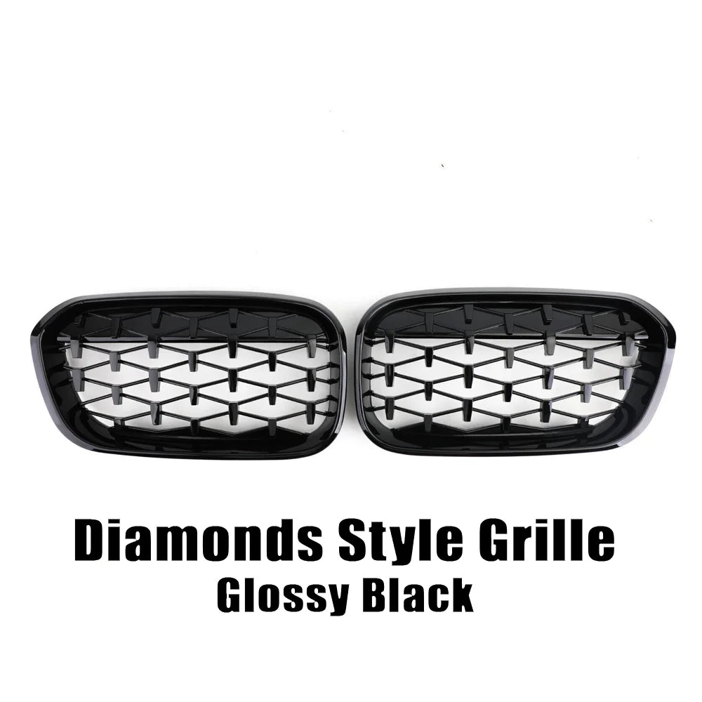 XVIP Front Bumper Kidney Grille Racing Grills For BMW 1 Series F20 F21 2015-2019 Replacement Double Slat Gloss Black Grilles