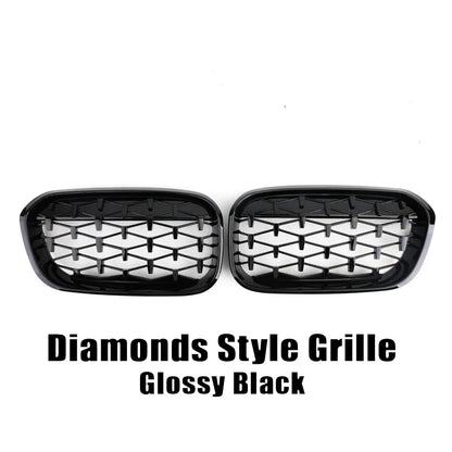 XVIP Front Bumper Kidney Grille Racing Grills For BMW 1 Series F20 F21 2015-2019 Replacement Double Slat Gloss Black Grilles