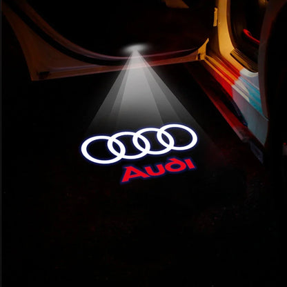 2Pcs HD Car Door Car sticker Lamp Car Door Welcome Light For Audi Sline Q3 A5 A7 A3 Q5 Q7 A4L RS Quattro S3 S4 S6 S5 S7 S8