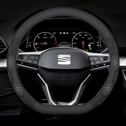 Compatible with Seat Leon, Ibiza, Arona, Octavia, Ateca steering wheel cover/accessory/protector.