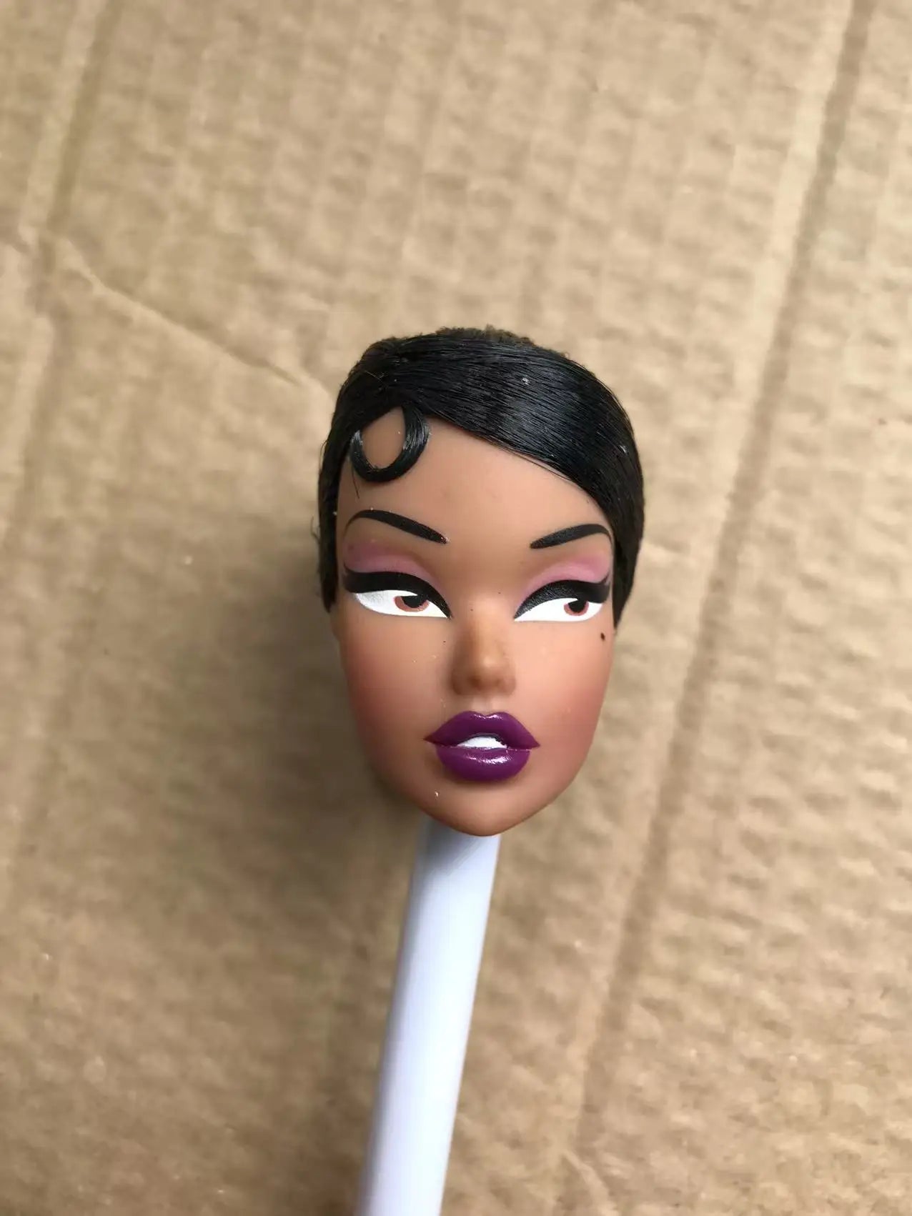 FR Rare Face Doll Heads White Brown Beige Skin Doll Figures Collection Doll Accessories Heads