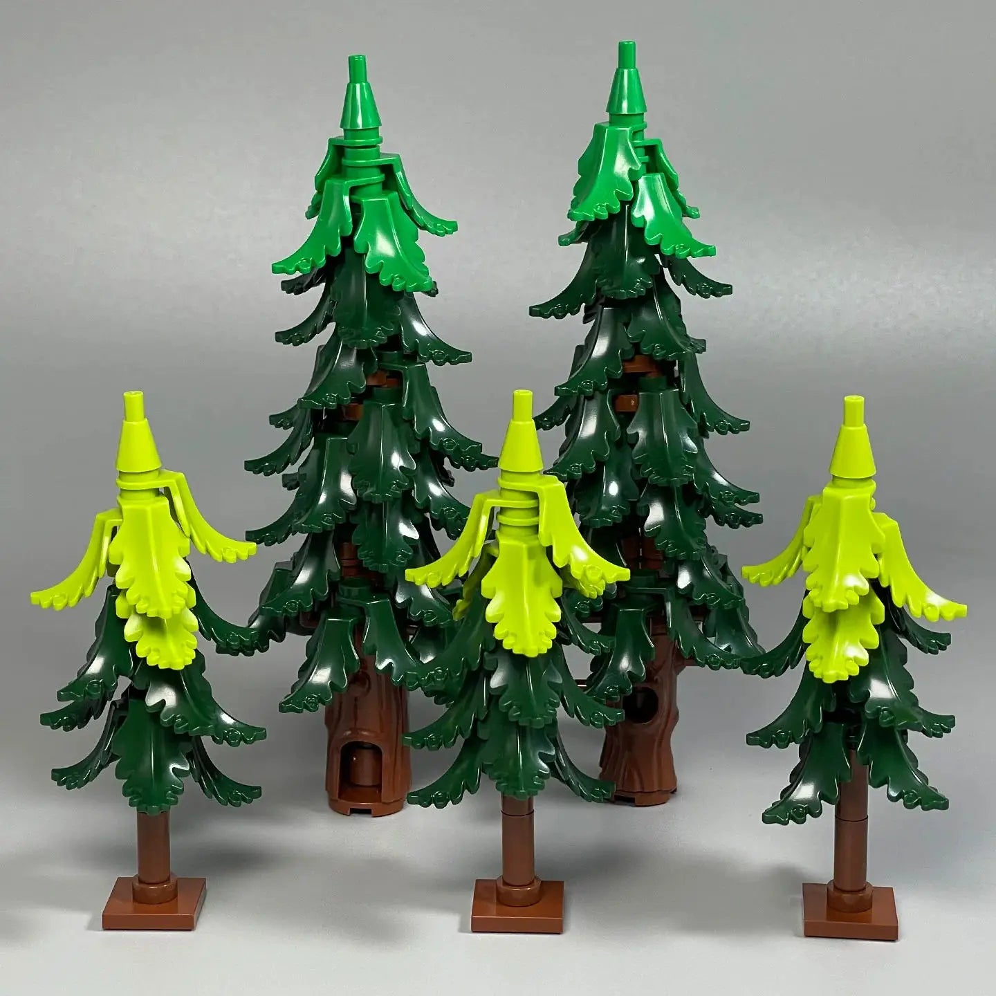 MOC City Garden Building Block Set – DIY Assembly Pine & Pine And Cypr, Street View Forest Plants, Trunk Leaves Grass Accessorie