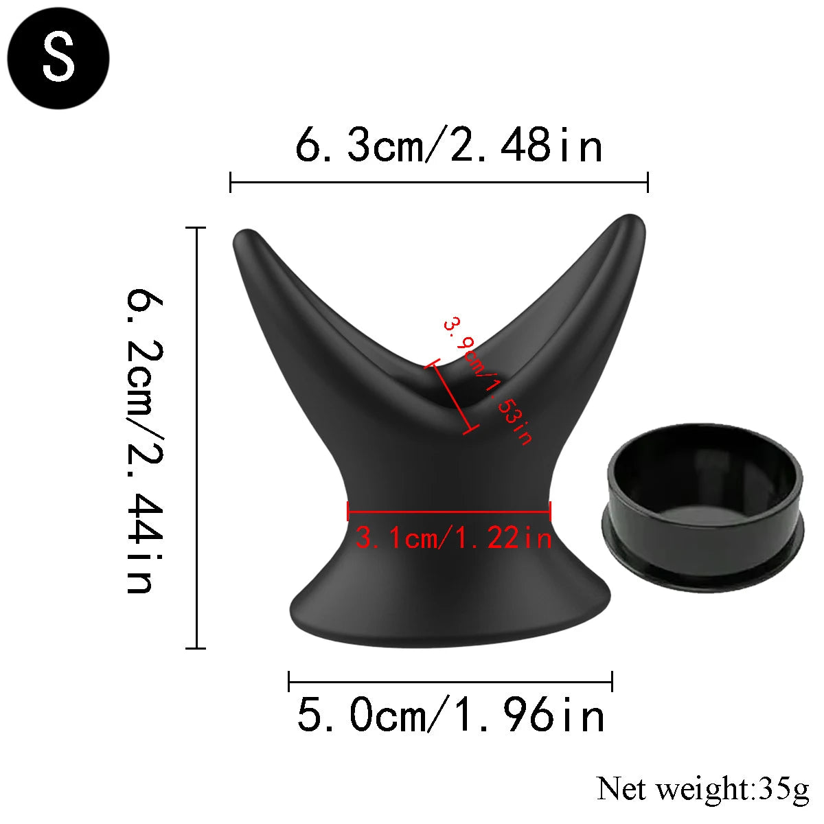 Soft Silicone Hollow Anal Plug, Stretchy Open Tunnel Butt Plug Dilator for Anal Training Stretching Enema Play, Comfortable Base