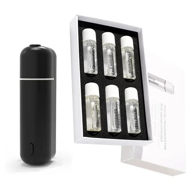 Mini USB Rechargeable Car Aroma Diffuser Scent Machine Fragrance Oil Car Air Freshener Perfume Diffuser Vent Clip