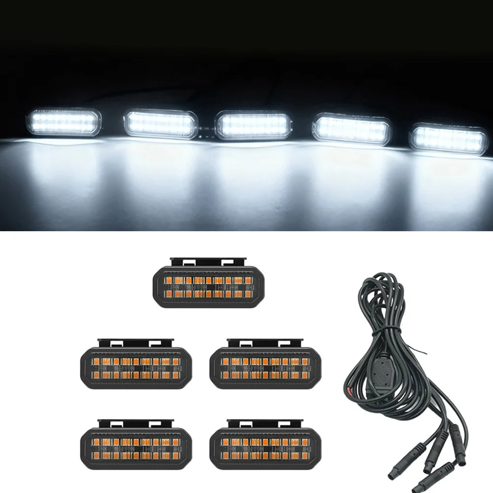 FOR TOYOTA HILUX LED Car Lights Front Grille LED Light Safety Warning Light Harness  Car Accessories LED Signal Lamps