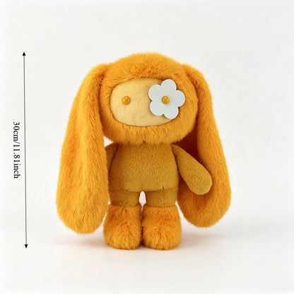 18/30cm Juju Rabbit Keychain Flower Eye Juju Rabbits Keyring Long Ears Bunny Keyring Cute Rabbit Pendant Halloween Birthday Gift
