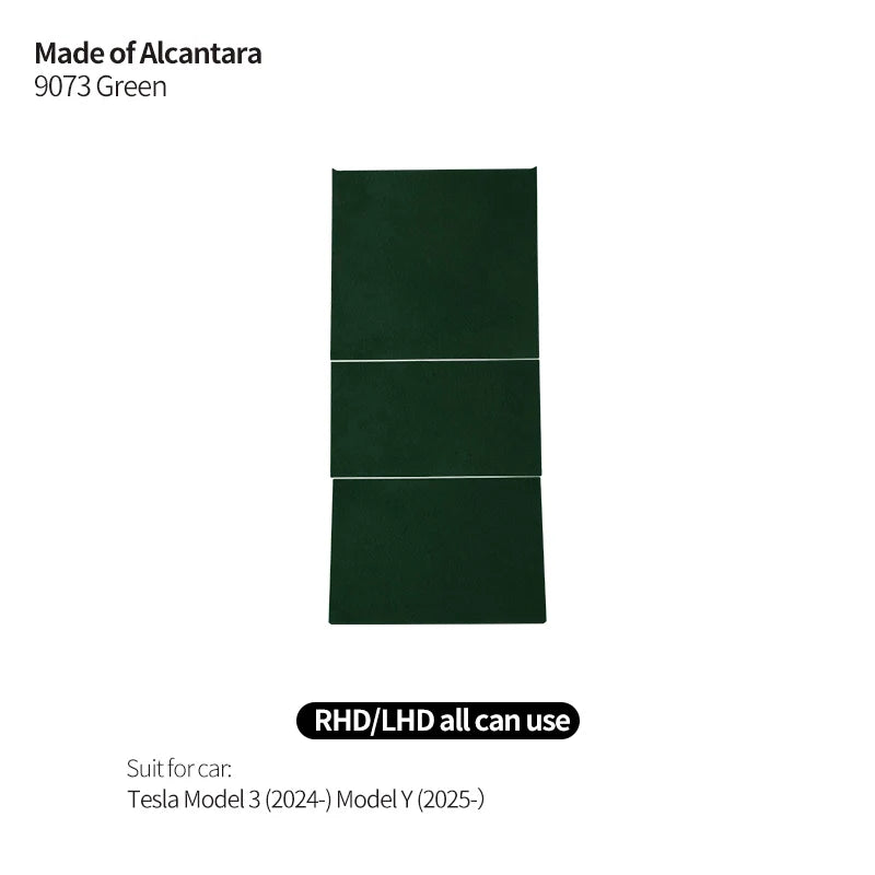 For Tesla Model 3 (2024-) Model Y(2025-) Center Console Panel Trim Sticker Anti Scratch Car Interior Accessory Made of Alcantara