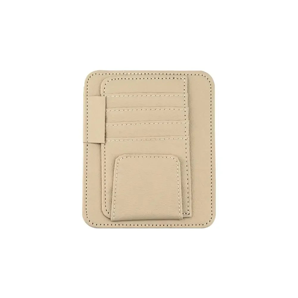 Car Sun Visor Organizer Multi-Pocket Business Card Storage Management Sunglasses Holder Visor Accessories Auto Interior