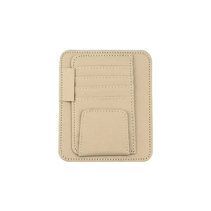 Car Sun Visor Organizer Multi-Pocket Business Card Storage Management Sunglasses Holder Visor Accessories Auto Interior