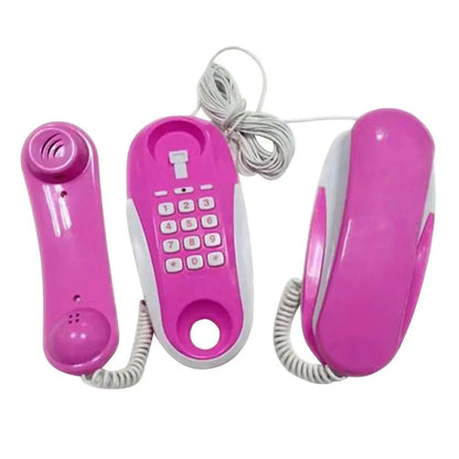 Kids Toy Phone Fun Learning Toy Kids Play Phone Intercom Realistic Cell Phone Design With 23Ft Phone Line Birthday Christmas Toy