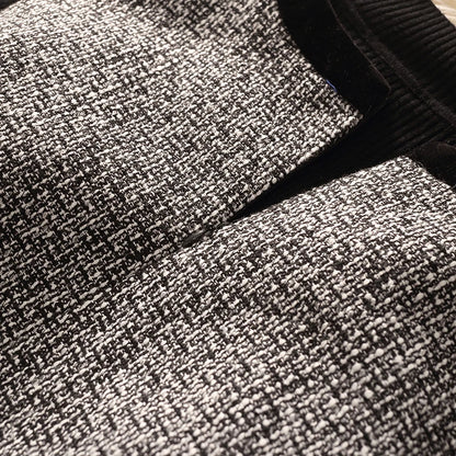 Spring Autumn Winter Tweed Color Block Vest Skirt Set  Knot Elegant Fashionable Two Piece Set Women's Luxury Style