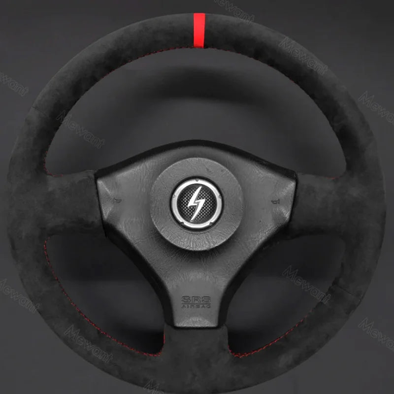 Custom Style Soft Suede Hand Stitched Non-slip Car Steering Wheel Cover for Nissan 200SX S15 Skyline GT-R R34 Car Accessory