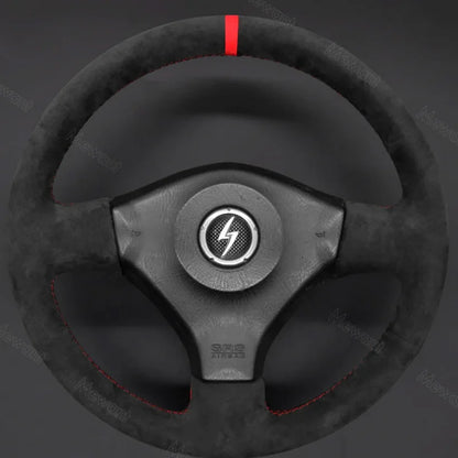 Custom Style Soft Suede Hand Stitched Non-slip Car Steering Wheel Cover for Nissan 200SX S15 Skyline GT-R R34 Car Accessory
