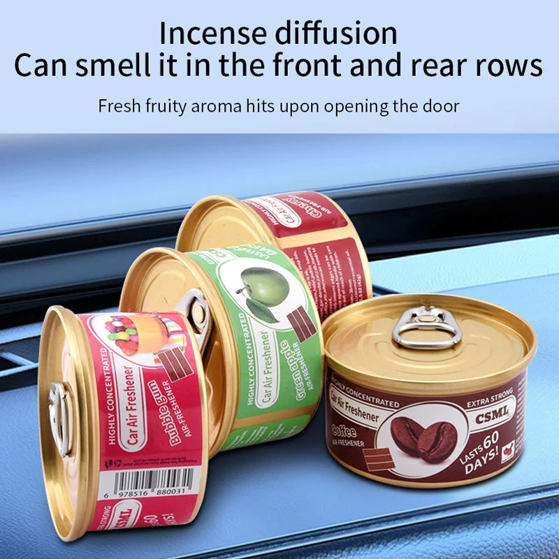 Car Air Fresheners: lemon Scent | Organic Cans | Odor Eliminator Essential | Long-Lasting | Strong Fragrance | For Home Closet