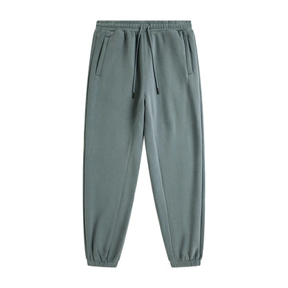 ZODF Trendy Men 345gsm Fleece Sweatpant Unisex Solid Color Loose Retro Hip Hop Winter Joggers Pants Brand Clothes HY0005