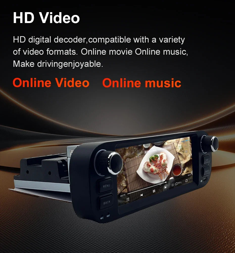 For Fiat Panda 2013-2020  Auto Multimedia Player  6.86" Touch Screen Steering Wheel Control Car GPS Navigation  Bluetooth Call