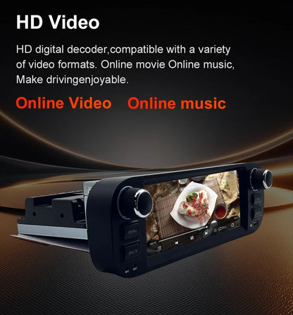 For Fiat Panda 2013-2020  Auto Multimedia Player  6.86" Touch Screen Steering Wheel Control Car GPS Navigation  Bluetooth Call