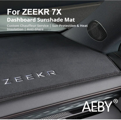 AEBY For ZEEKR 7X 2024 2025 Dashboard Sunshade Mat Anti-Dust Anti-UV Glare Reduction Cover Car Dash Pad Interior Accessories