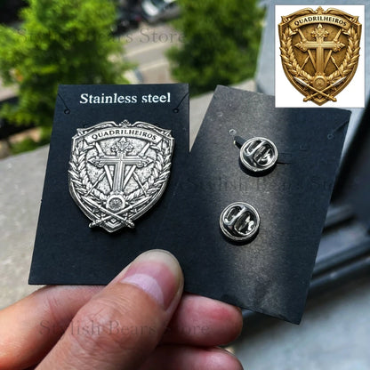 Fashion Accessories Badges Custom Company Logo Brooch Stainless Steel Jewelry Brooch Personalized Collect Brooch Wholesale Gift