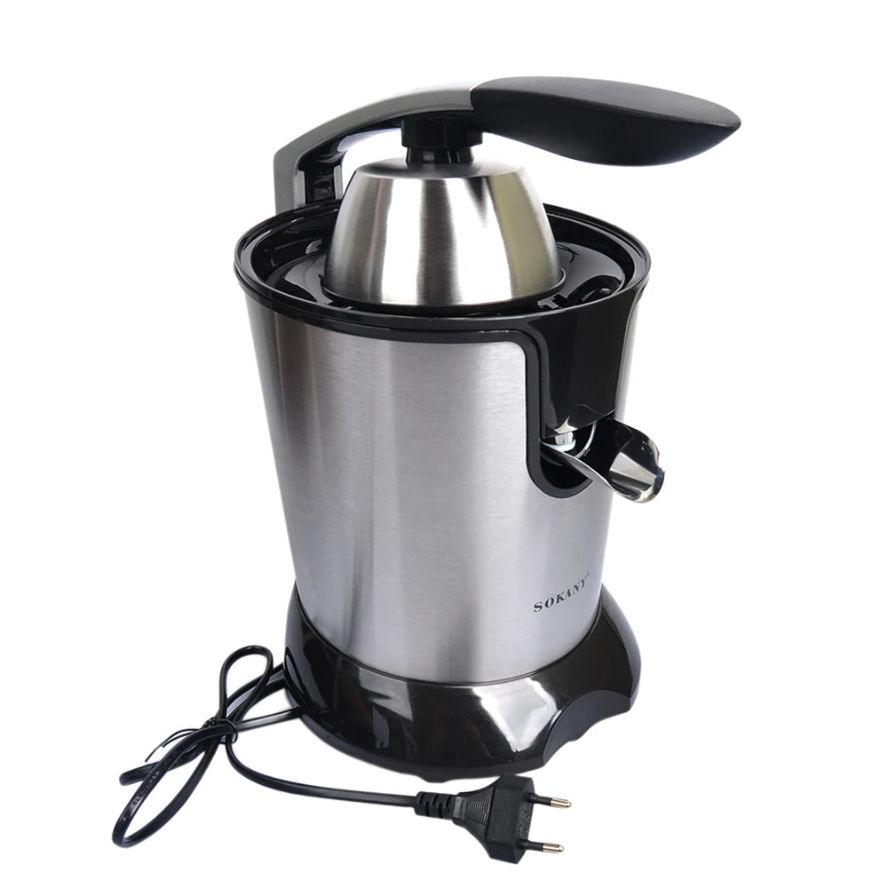 110V / 220V Hand Press Orange Lemon Juicer Machine Stainless Steel Electric Citrus Juice Maker Extractor Kitchen Fruit Squeezer