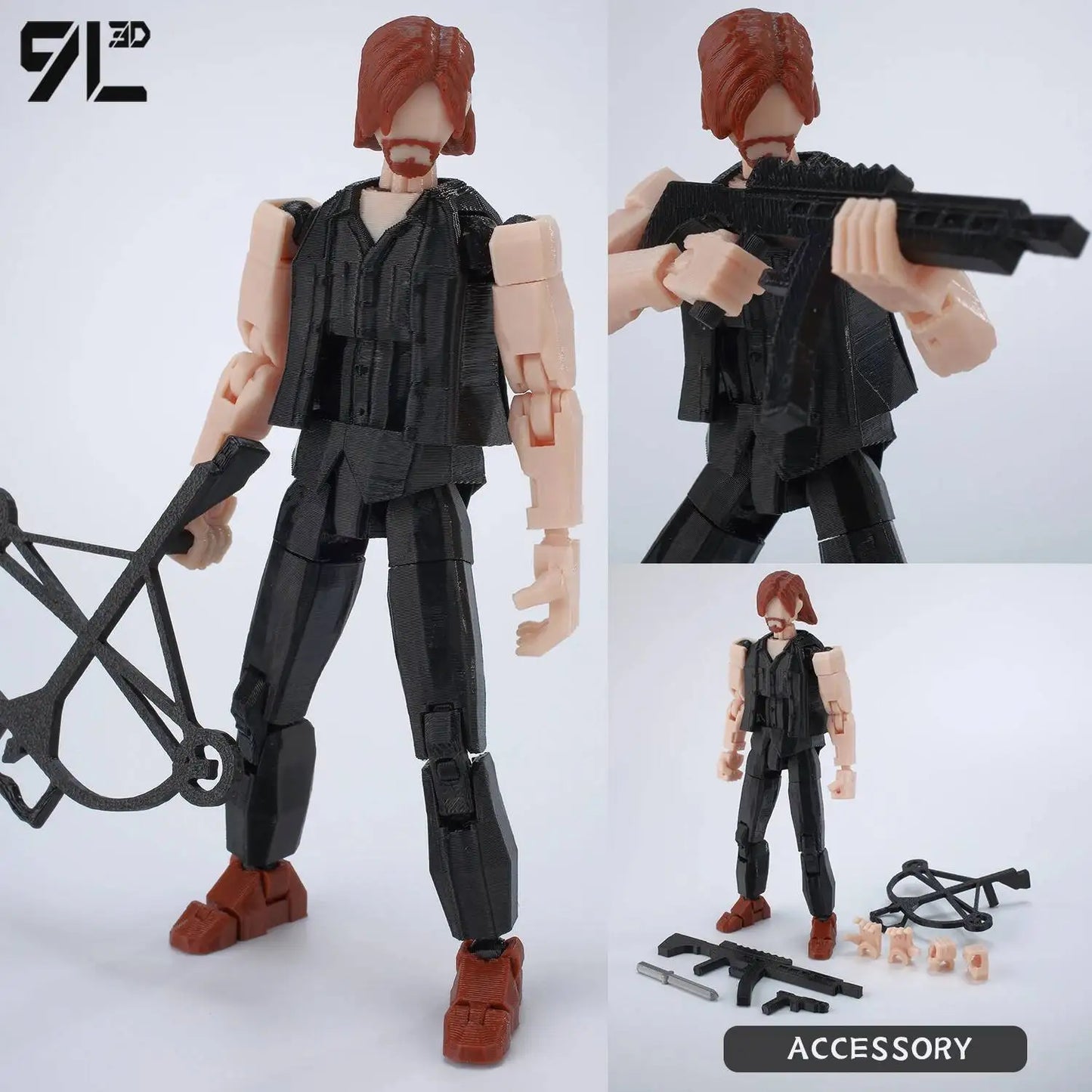 9L3D Invincible Slayer Daryl Dixon Lucky13 Action Figure Dummy13 Multi-Jointed Collectible Model Toys Titan13 Birthday Gifts T13