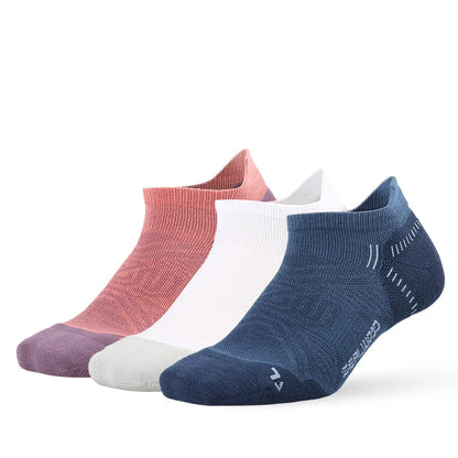 ZEALWOOD Running Cotton Socks Men's Women's Breathable Cushion No Show/Ankle/Crew Antibacterial Moisture Wicking Socks 3 Pairs