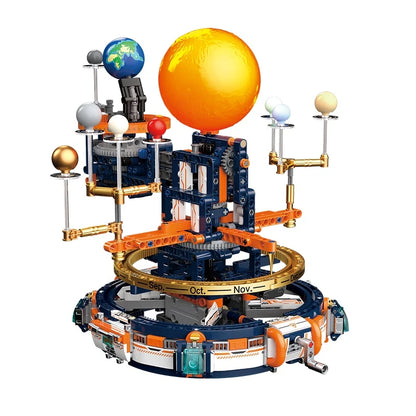 CK008 Space Trend Play Dawn Solar System Planetarium Mechanical Model Assembly Building Block Toy Children's Day Gift
