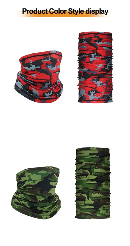 Cycling Face Mask Absorb Sweat Breathable Fishing Training Sport UV Face Scarf Neck Gaiter Summer Bicycle Face Bandana Head Band