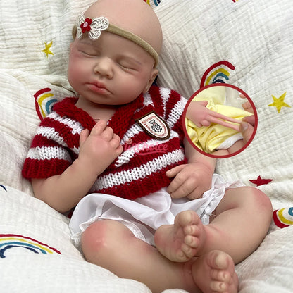 Open Mouth Silicone Reborn Baby Loulou 20" Preemie Bebe Reborn Girl&Boy Washable Newborn Doll Muñeca De Renacimiento De Silicona