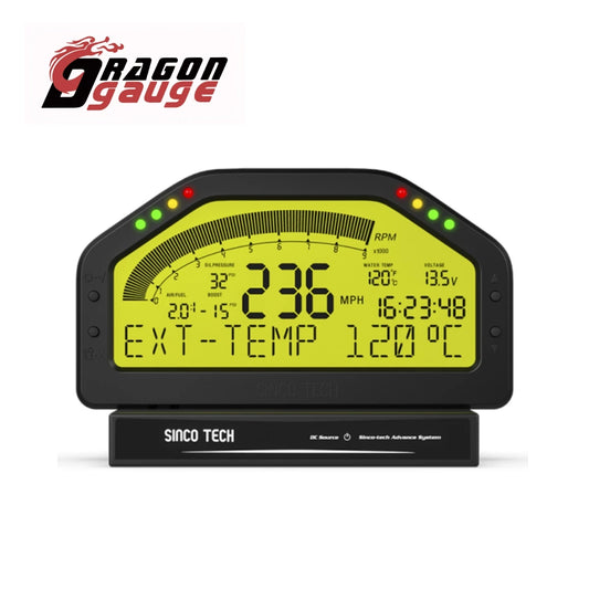 Rally Race Dash Panels 9 in 1 Gauge LCD Display Sensor Kit Multi-Function Race Dashboard Bluetooth Connection DO904