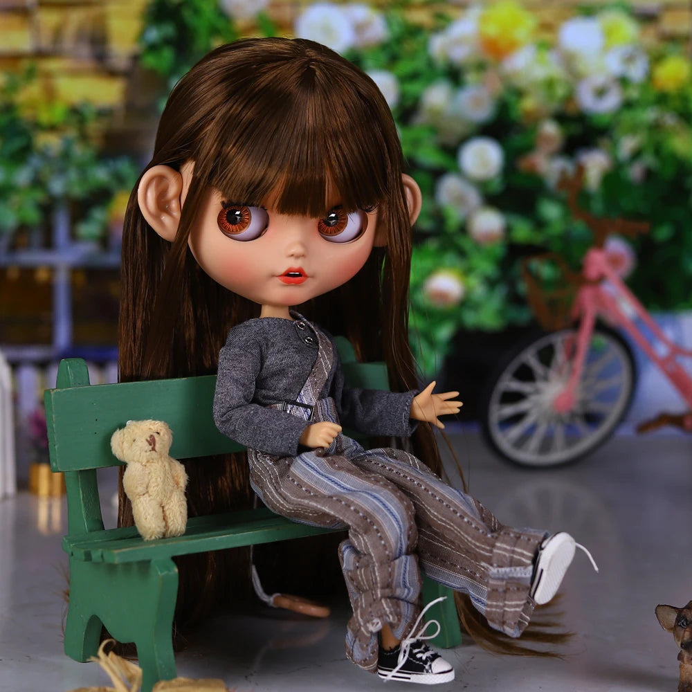 ICY DBS Blyth 1/6 BJD30cm Brown Hair Open End Doll, please refer to the doll options selection, suitable for gift giving