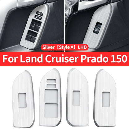 For 2010-2021 Toyota Land Cruiser Prado 150 Interior Modification Accessories Glass Button Panel FJ150 J15 Car Door Handle