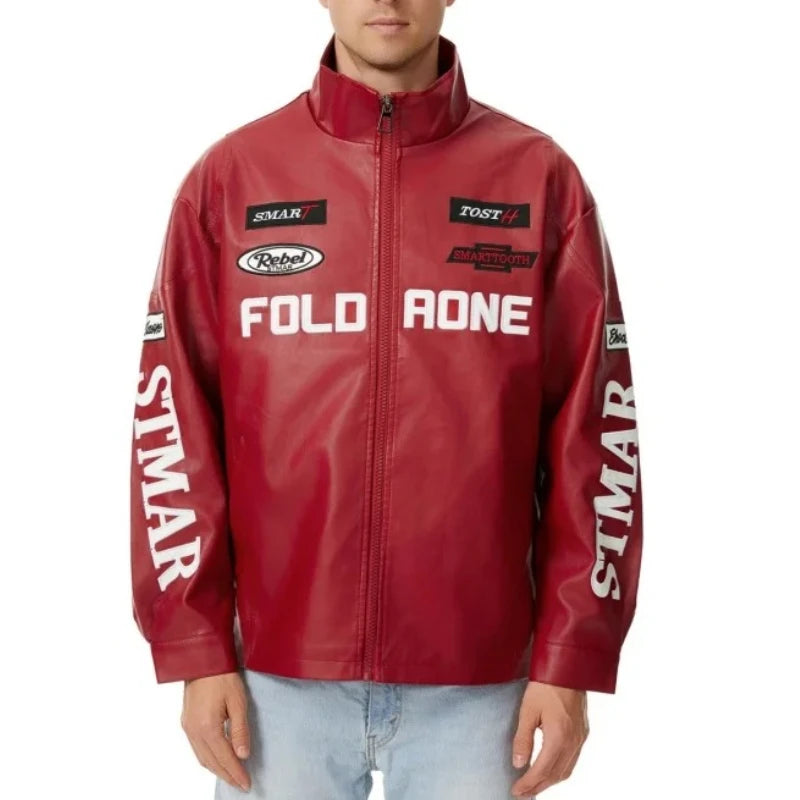 New Men's PU Leather Motorcycle Jacket Korean Version Slim Leather Jackets Men Autumn Winter Fashion Windproof Waterproof Coats