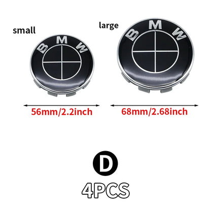 4Pcs/Set 56MM/68MM wheel hub center cap For BMW M X1F48 F13 G16 F33 E24 G23 G30 E70 F91 E92 F11 G80 X6E71 E86 F10 G60 G22 E46