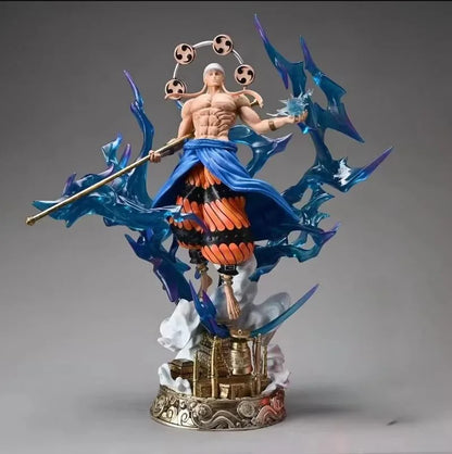 One Piece Gk Enel Three Head Sculpt Light Up Action Figure Statue Collectible Model Desktop Ornament For Anime Fans Wholesale